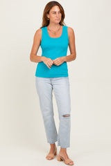 Turquoise Textured Tank Top