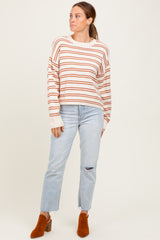 Pink Multicolor Stripe Sweater