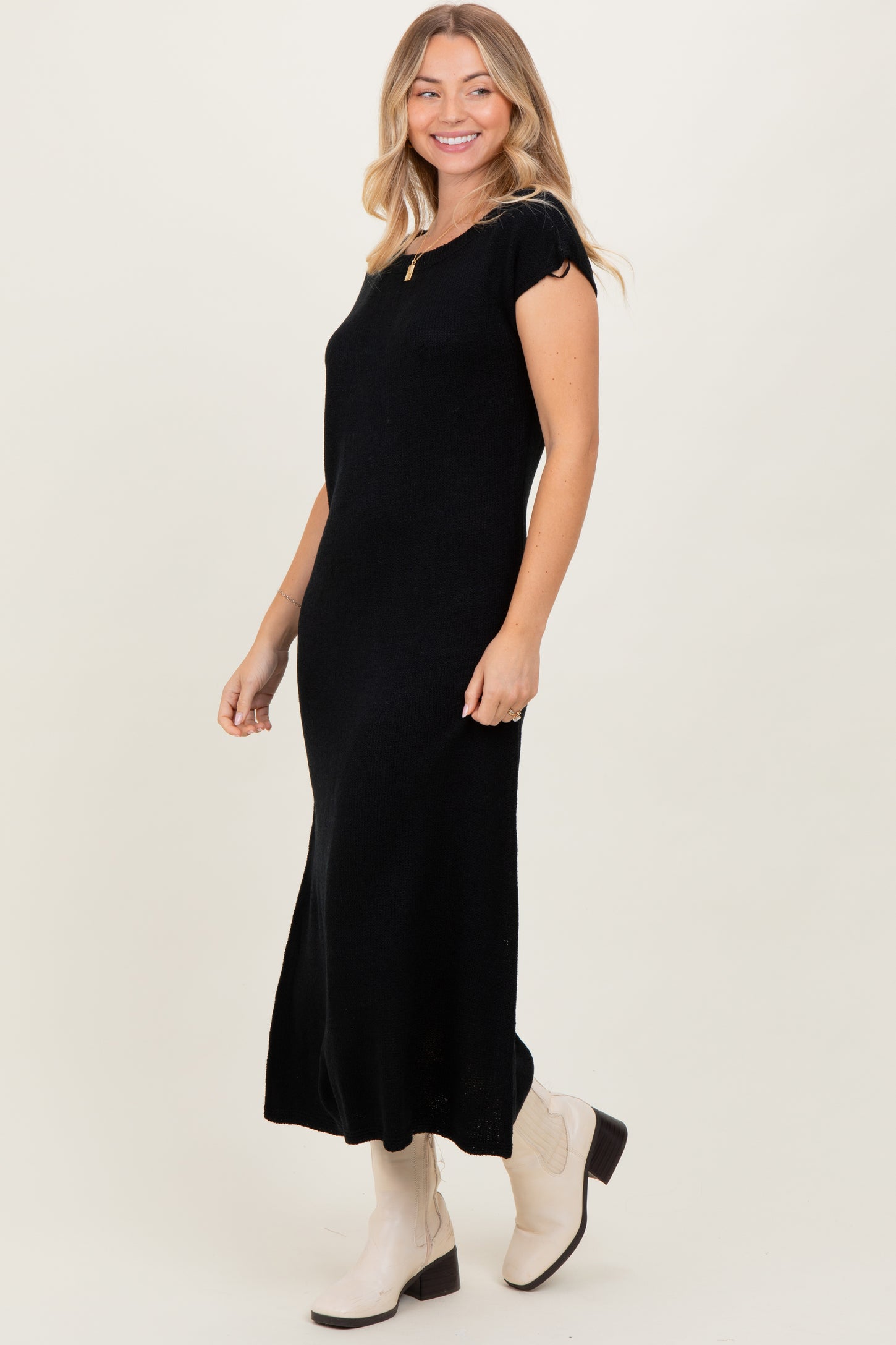 short sleeve maxi sweater dress MEROKEETY Women's Spring Summer Ribbed Maxi Dress 2026 Bodycon V Neck Button Short Sleeve Slim Fit Knit Sweater Dresses, Apricot, Small at Amazon Women's Clothing store