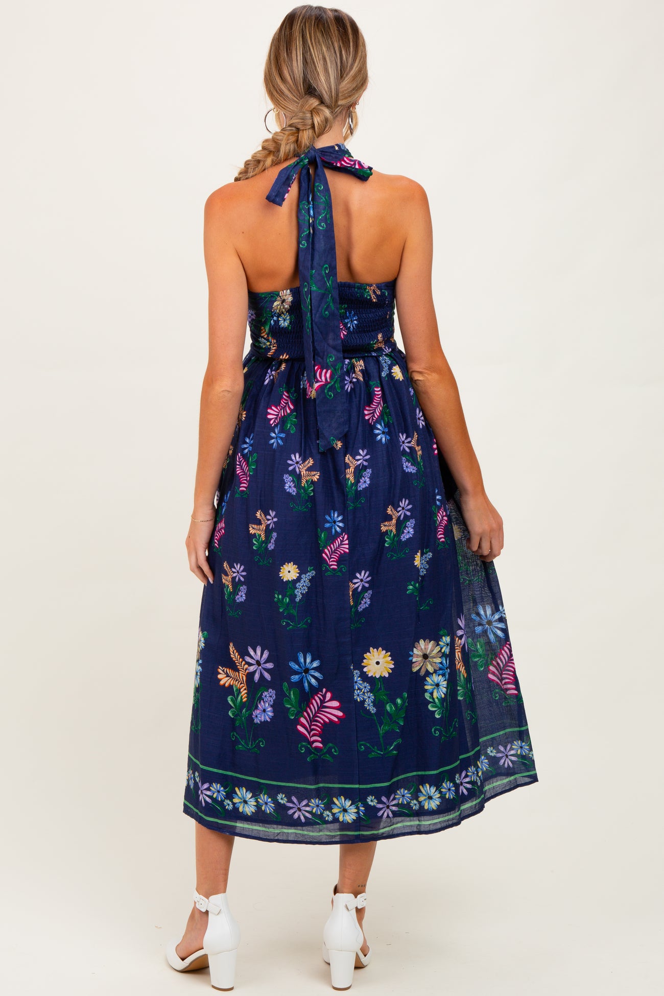 Navy Multi Floral Maternity Maxi Dress PinkBlush Navy Multi Floral Maternity Maxi Dress PinkBlush