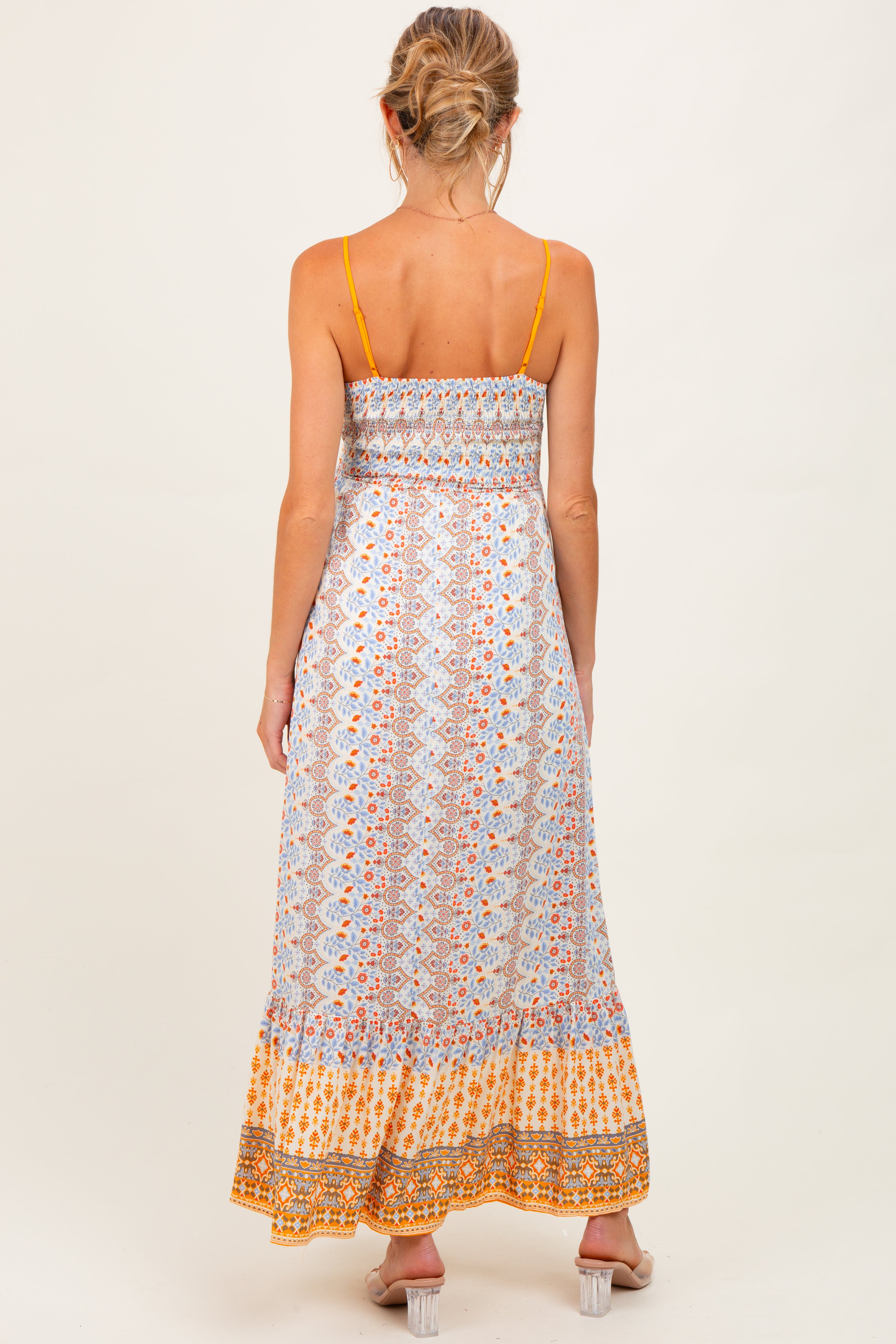 Multi Border Print Cut Out Maternity Maxi Dress– PinkBlush Multi Border Print Cut Out Maternity Maxi Dress– PinkBlush