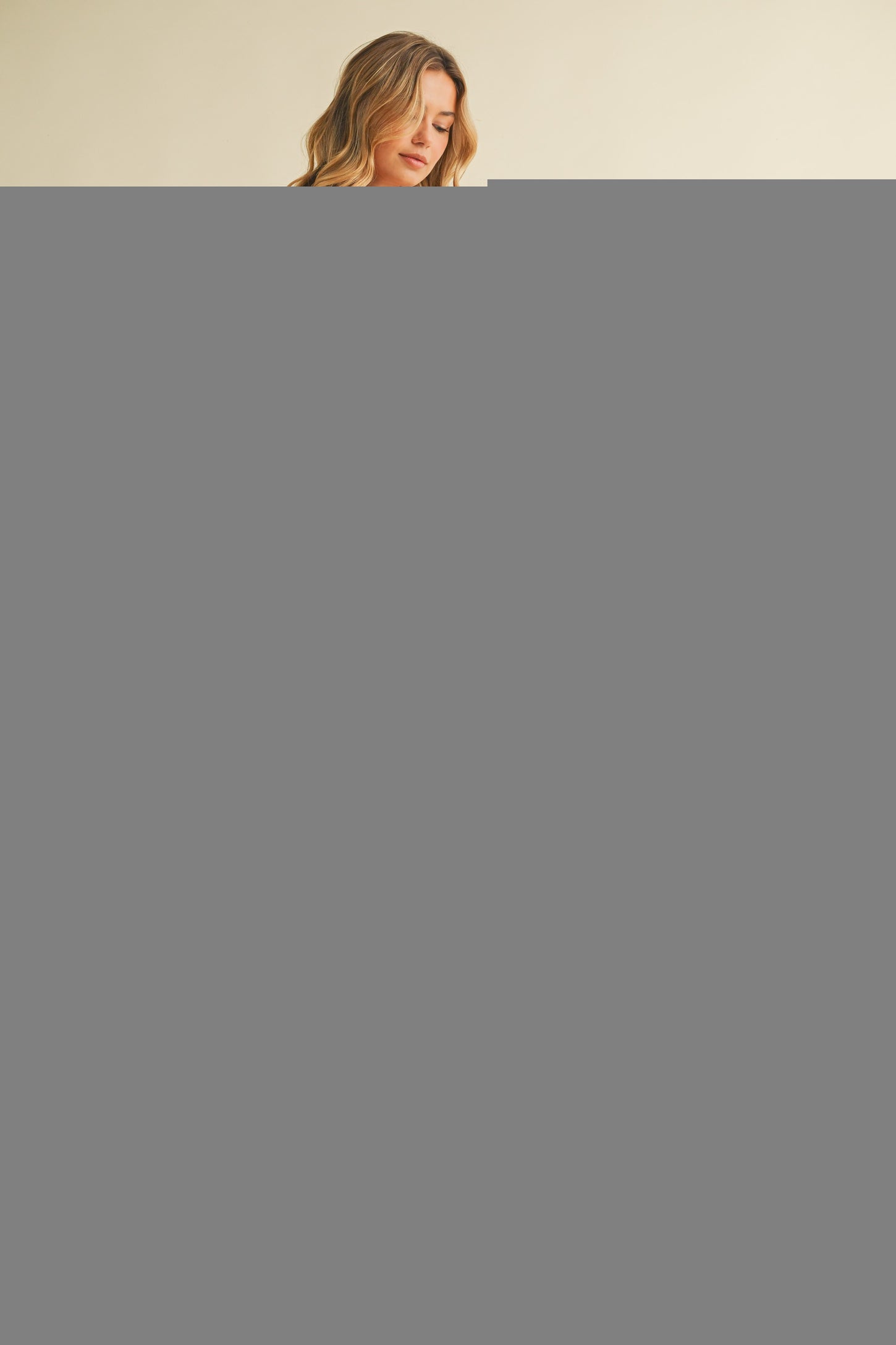 Beige Linen Ribbon Pattern Embroidered Midi Dress