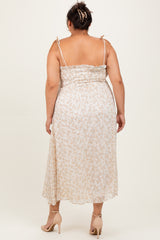 Yellow Plus Garden Floral Printed Smocking Maxi Dress