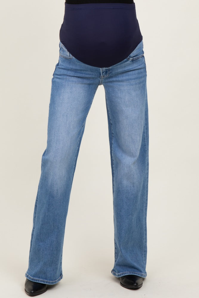 Medium Low Rise Wide Leg Maternity Jeans