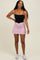 Light Pink Crossover V-Waist Skort