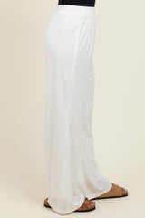 Ivory Ribbed Side Pocket Lounge Pants
