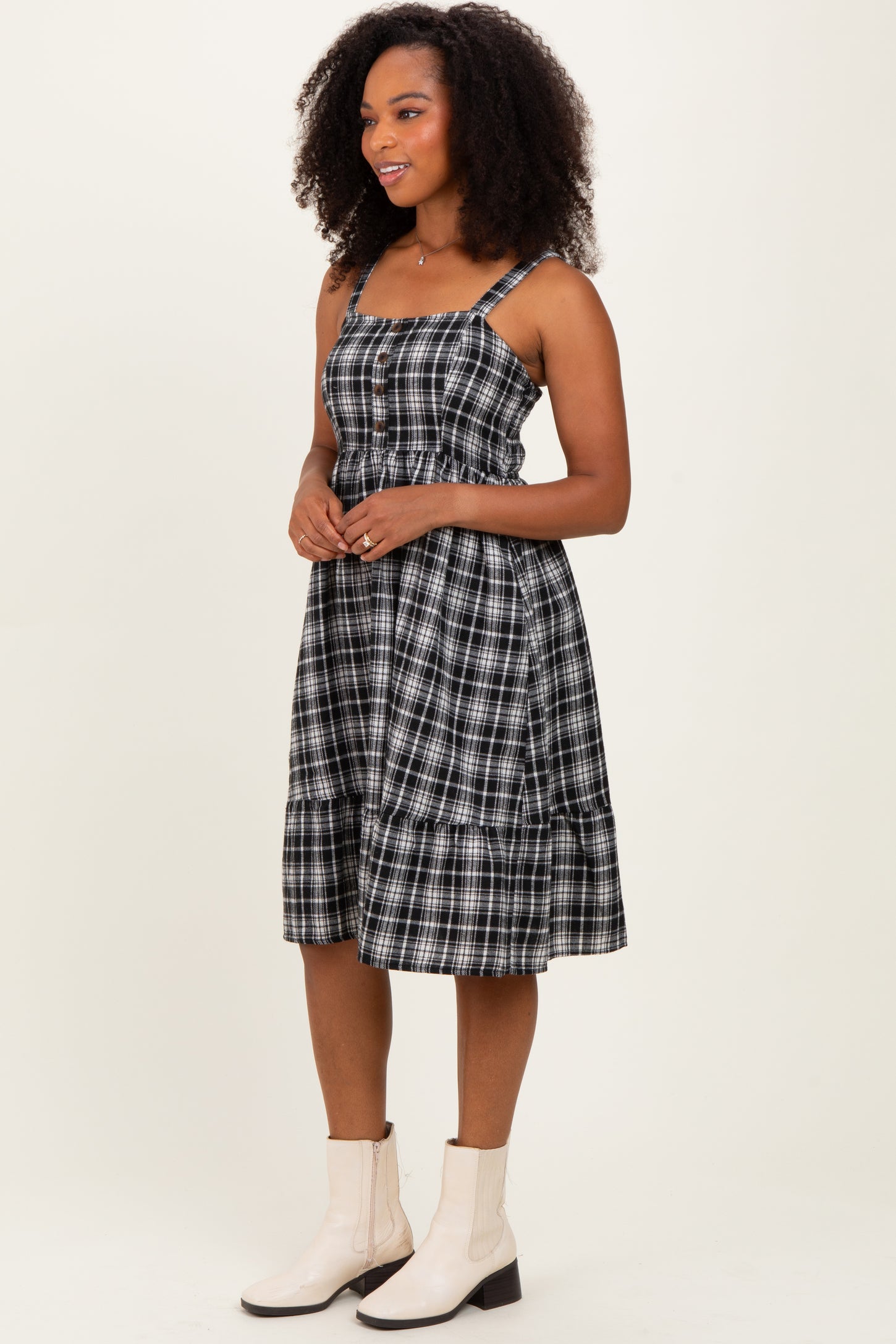 pink and black plaid dress Pink Lily Pink And Black Plaid Dress Short Black Babydoll Dress Deals