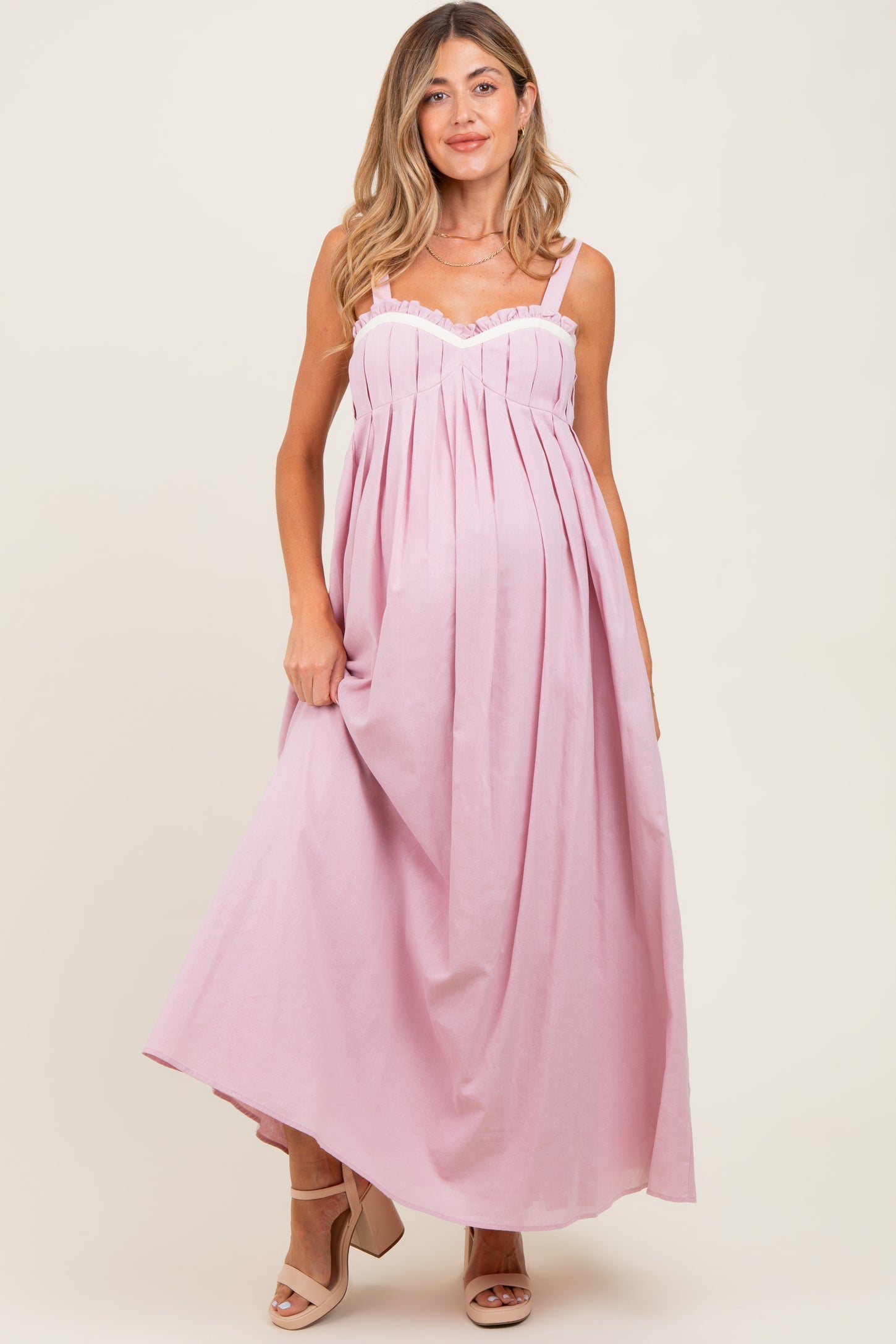 light pink maternity bridesmaid dresses Modest Baby Pink Bridesmaid Dresses Long Sleeves Maternity Friendly