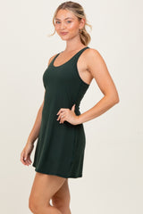 Dark Forest Green Tennis Racerback Romper Dress