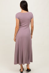 Mauve Button Down Maxi Dress