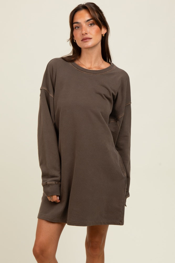 long sleeve oversized t shirt dress Brown T-Shirt Are you looking for it ensures all bucket:Rose Gold Color:Blue & Lime Green