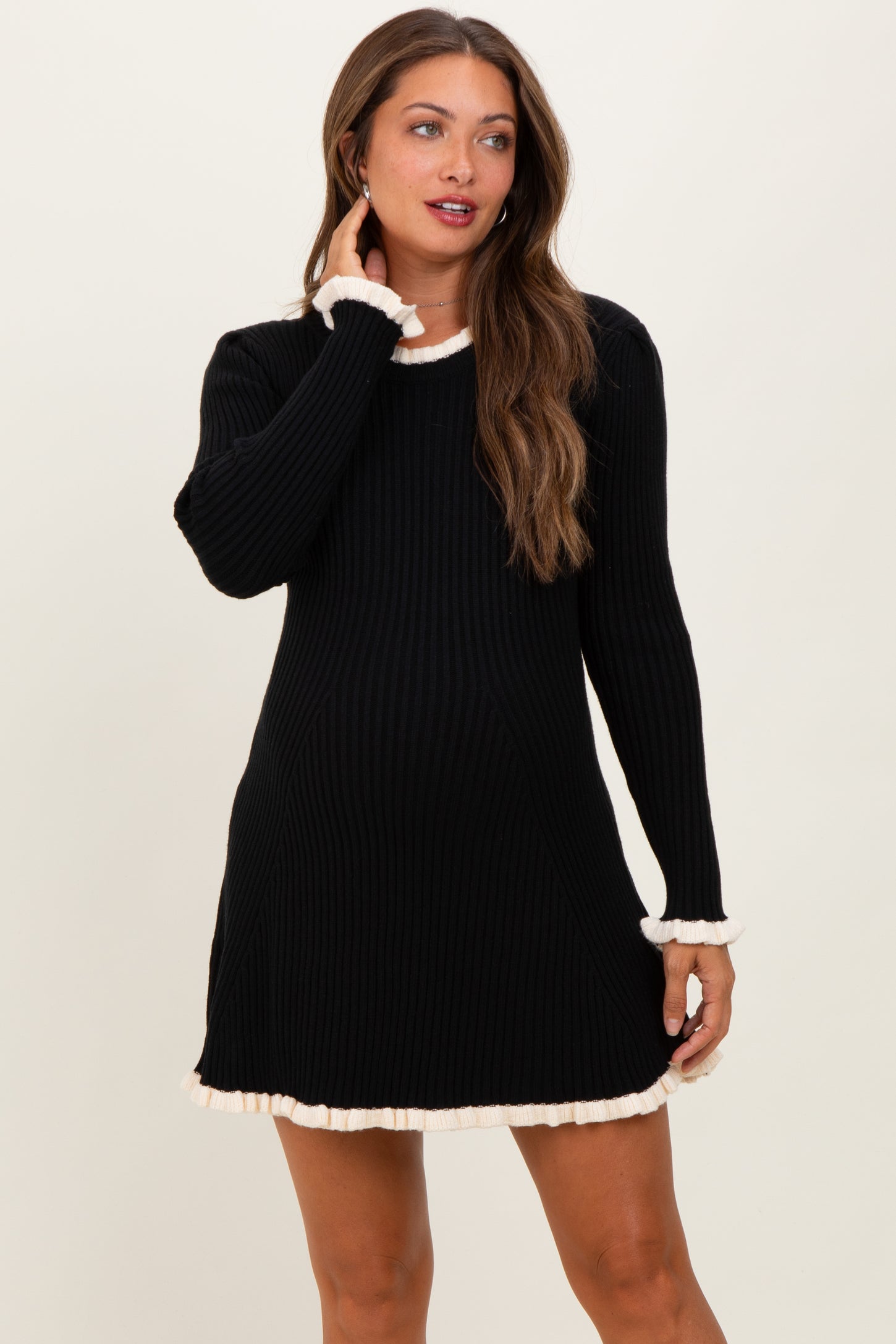 strapless open back dress Larkin Rib Knit Dress – Retrofete main image 0