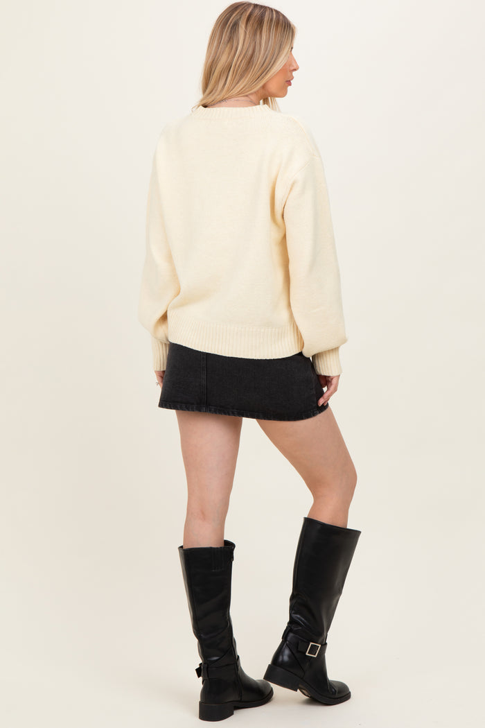Yellow Chunky Knit Oversized Sweater