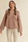 Light Taupe Balloon Sleeve Boat Neck Knit Sweater