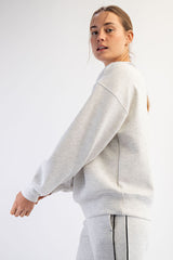Heather Grey V-Neck Sweatshirt