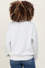 Heather Grey V-Neck Maternity Sweatshirt