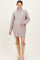 Taupe Turtleneck Chunky Knit Maternity Sweater Dress
