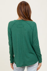 Green Baby Waffle Knit Long Sleeve Top
