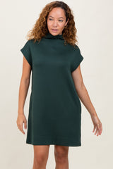 Forest Green Mock Neck Mini Dress