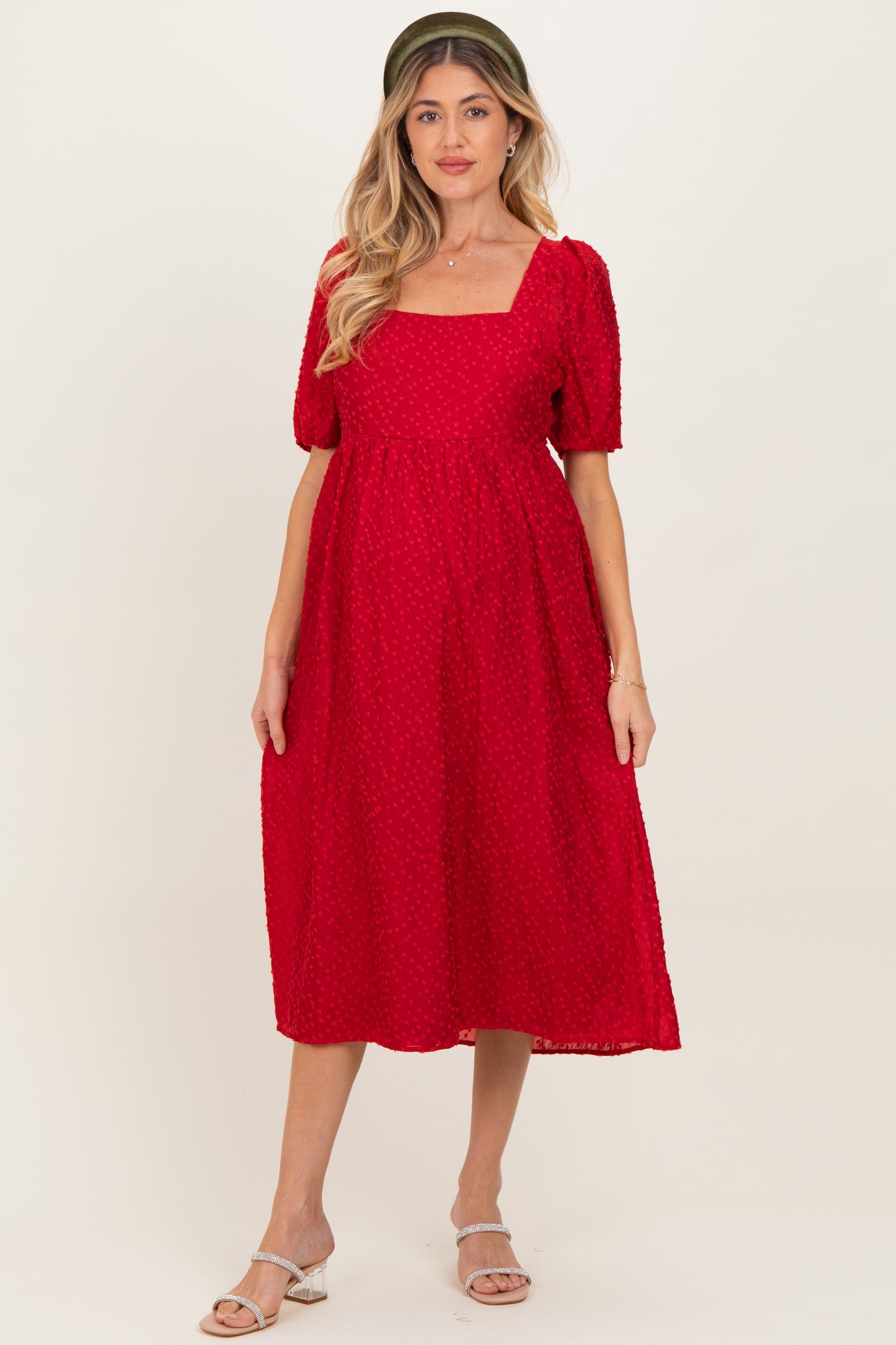swiss dot midi dress Eileen West The Ada Bluebell Peri Cotton Swiss Dot Midi Dress Bluebell Peri / XL