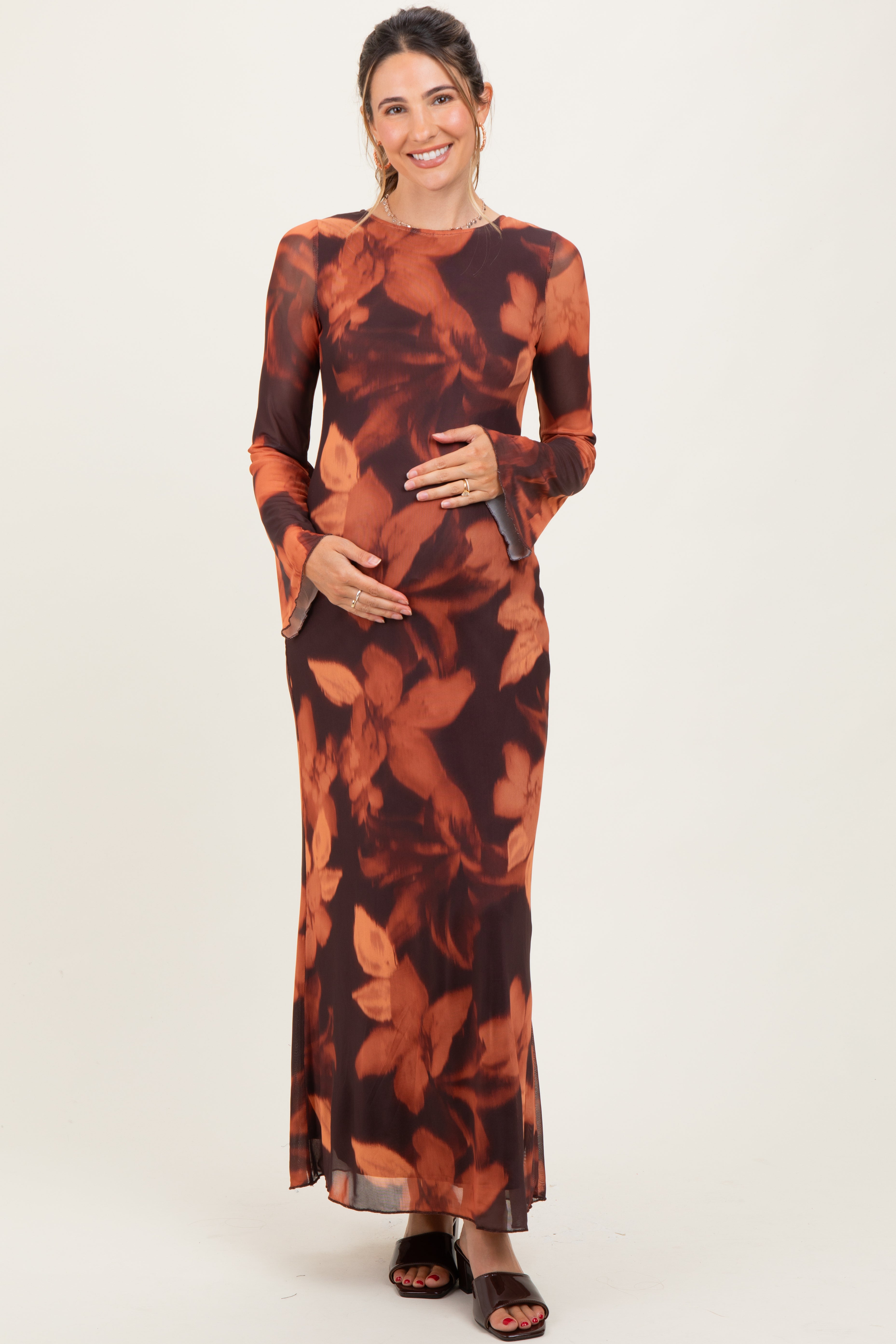 burgundy lace mesh overlay maternity maxi dress Flora – PinkBlush Top 10 Bridal Shops The PinkBlush Deep Burgundy do_not_bleach Pattern:E