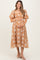 Mocha Textured Maternity Midi Dress