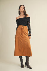 Black Lace Off Shoulder Long Sleeve Top