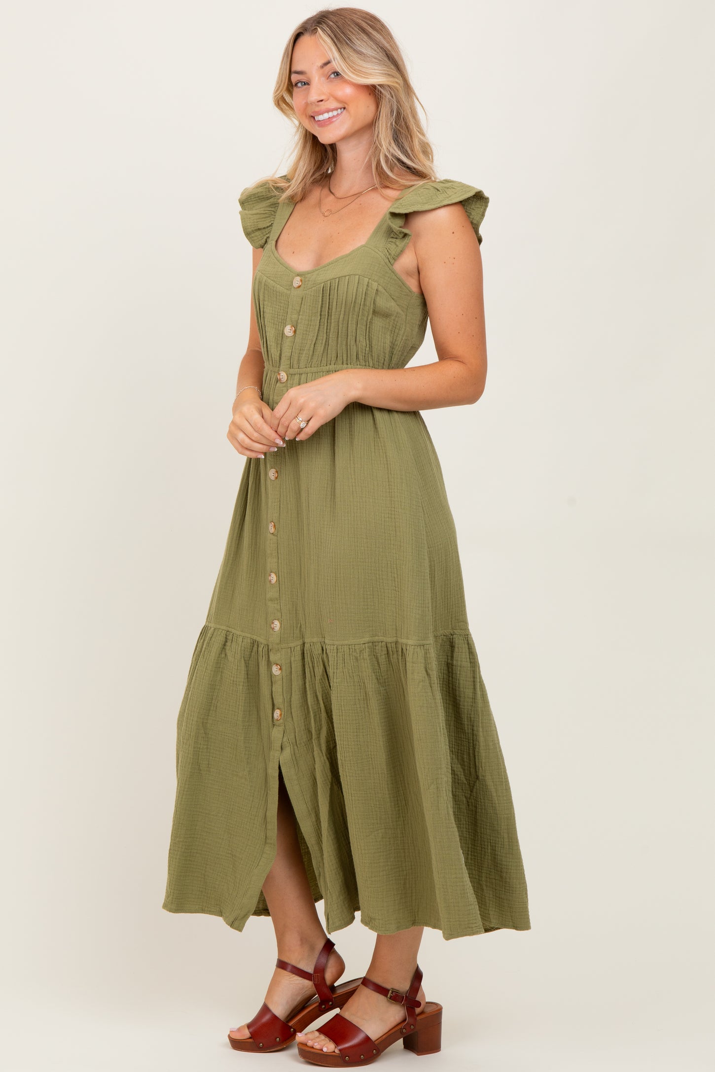 cotton gauze button down dress Women's Organic Cotton Gauze Shirt Dress