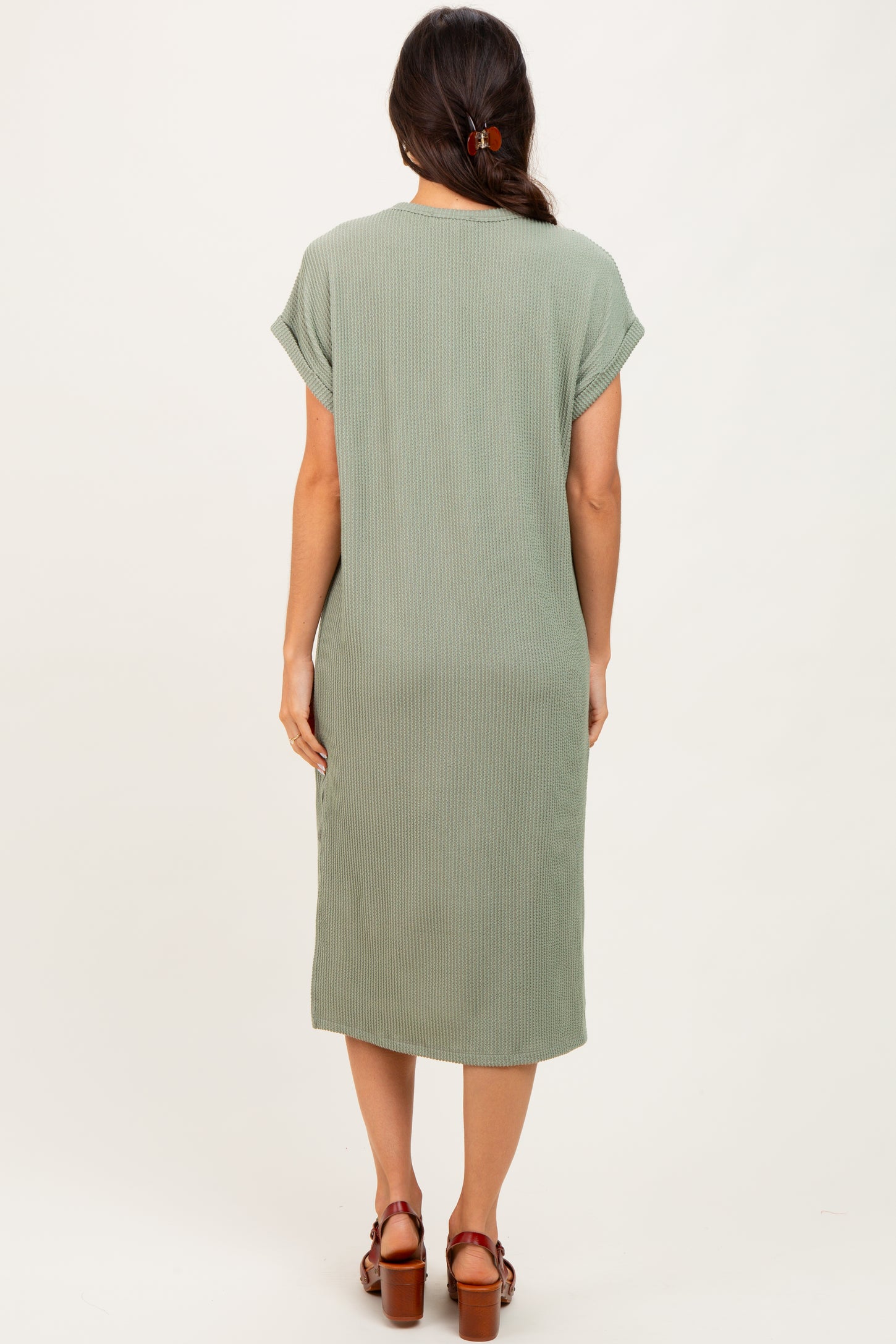 olive ribbed dress Jasmine Olive Ribbed Maxi Dress, Small