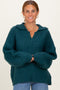 Forest Green Collared Cable Knit Sweater
