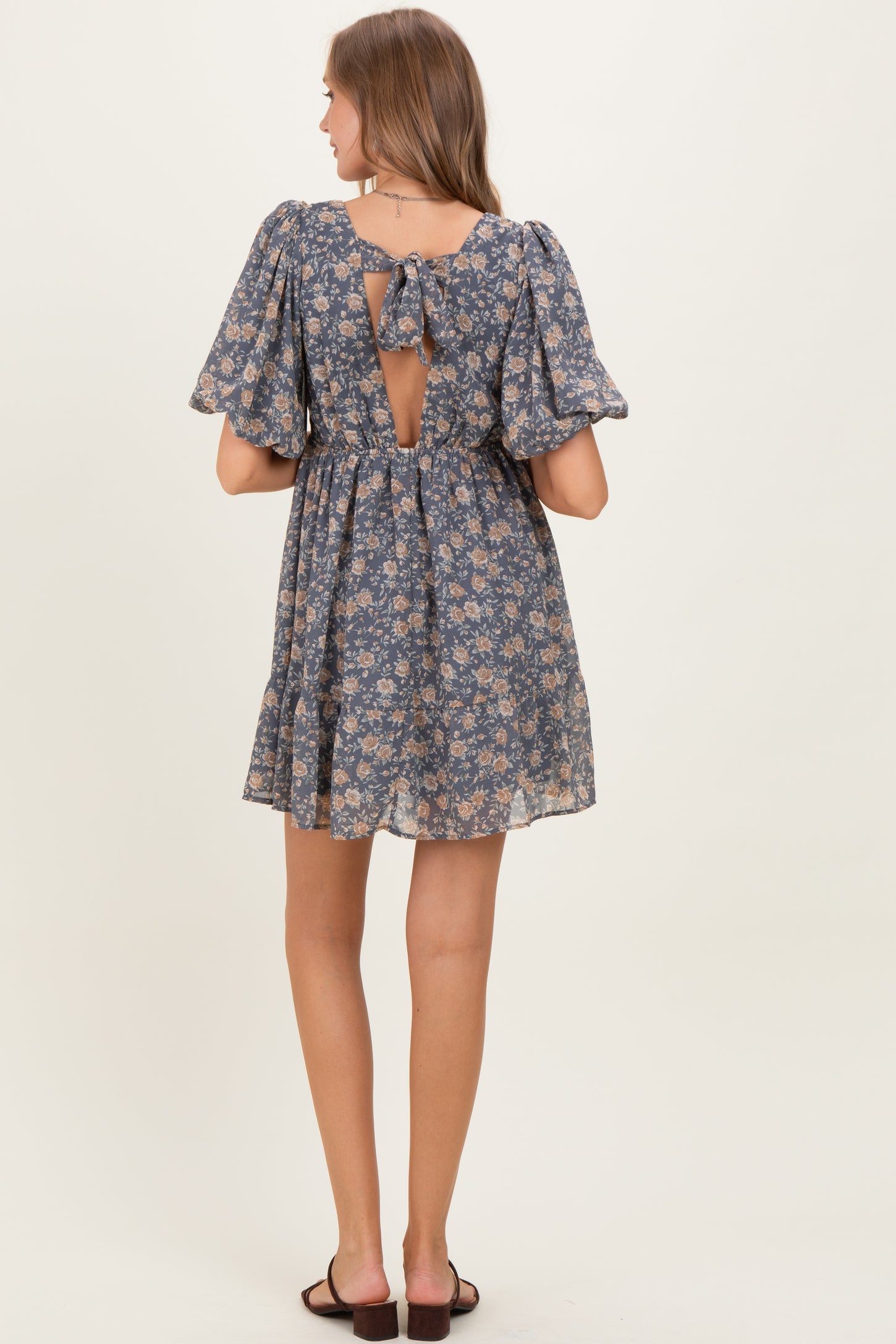 Jade Floral V-Neck Maternity Mini Dress