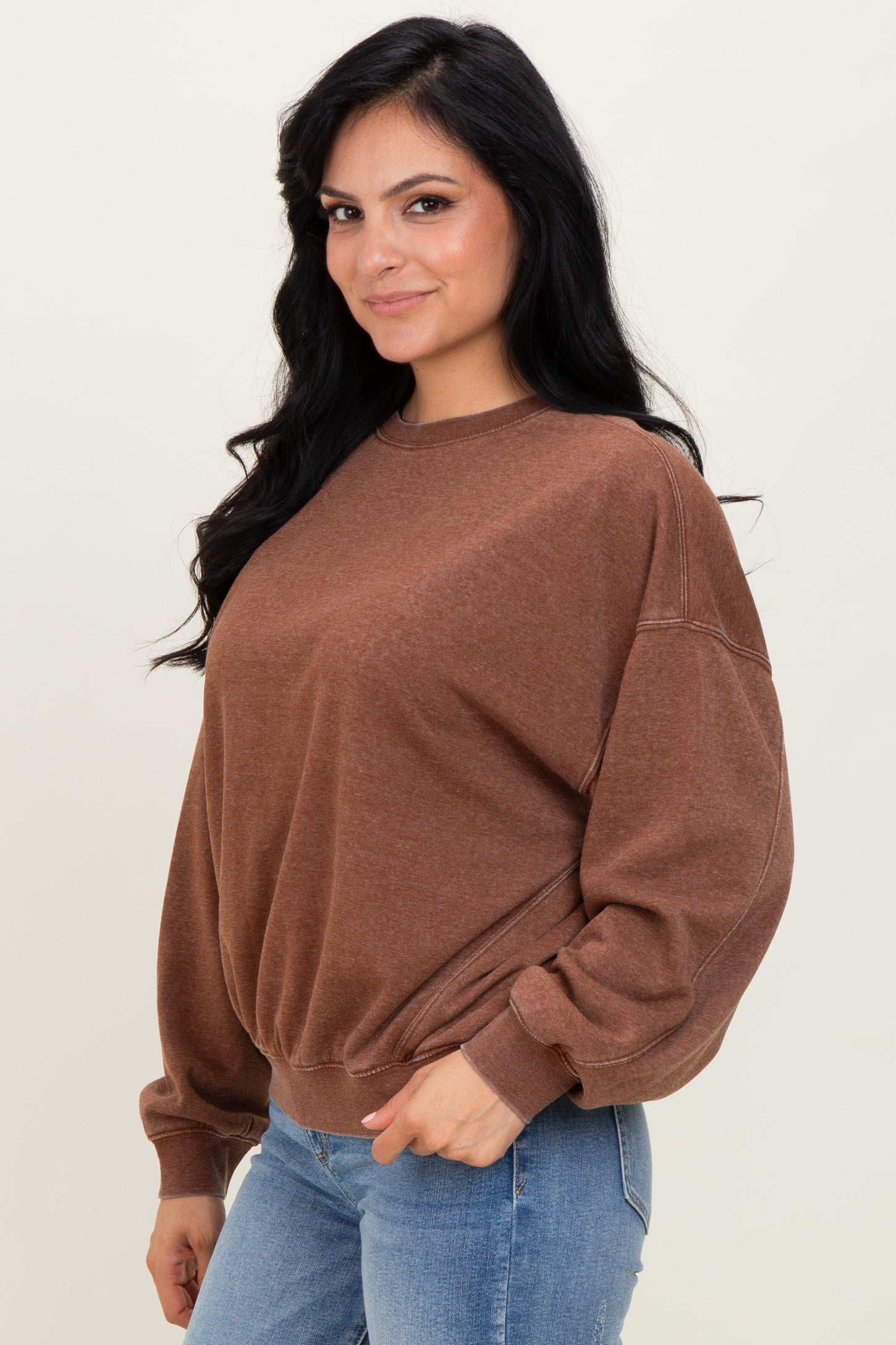 Camel Long Sleeve Sweatshirt