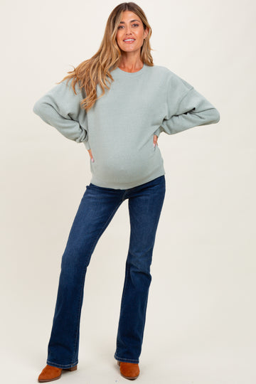 Sage Long Sleeve Maternity Sweatshirt