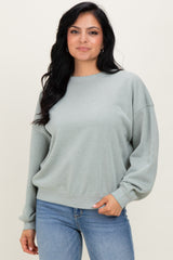 Sage Long Sleeve Maternity Sweatshirt