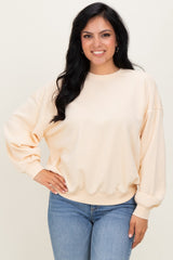 Cream Long Sleeve Sweatshirt