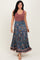 Dark Teal Smocked Waist Tiered Maxi Skirt