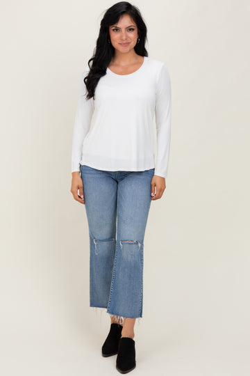 Ivory Inner Layer Nursing Long Sleeve Top