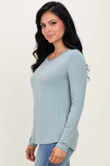 Light Olive Inner Layer Nursing Long Sleeve Top