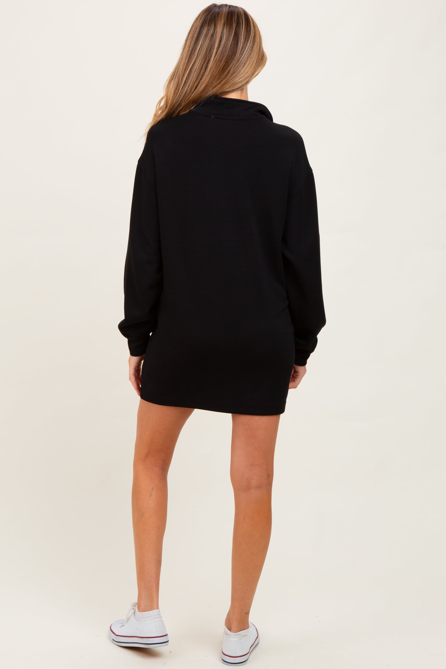 half zip long sleeve dress AirKnit Stretch Half-Zip Dress