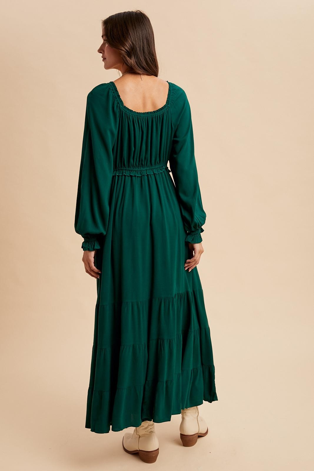 fit and flare maxi dress Orange Warm Cotton Corduroy Fit and Flare Maxi Dress 62" / Tall (5'7" and above)