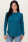 Teal Baby Waffle Knit Long Sleeve Top