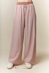 Mauve Gingham Drawstring Lounge Pants