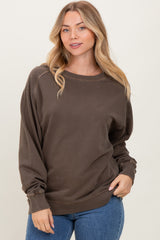 Brown French Terry Vintage Wash Pullover