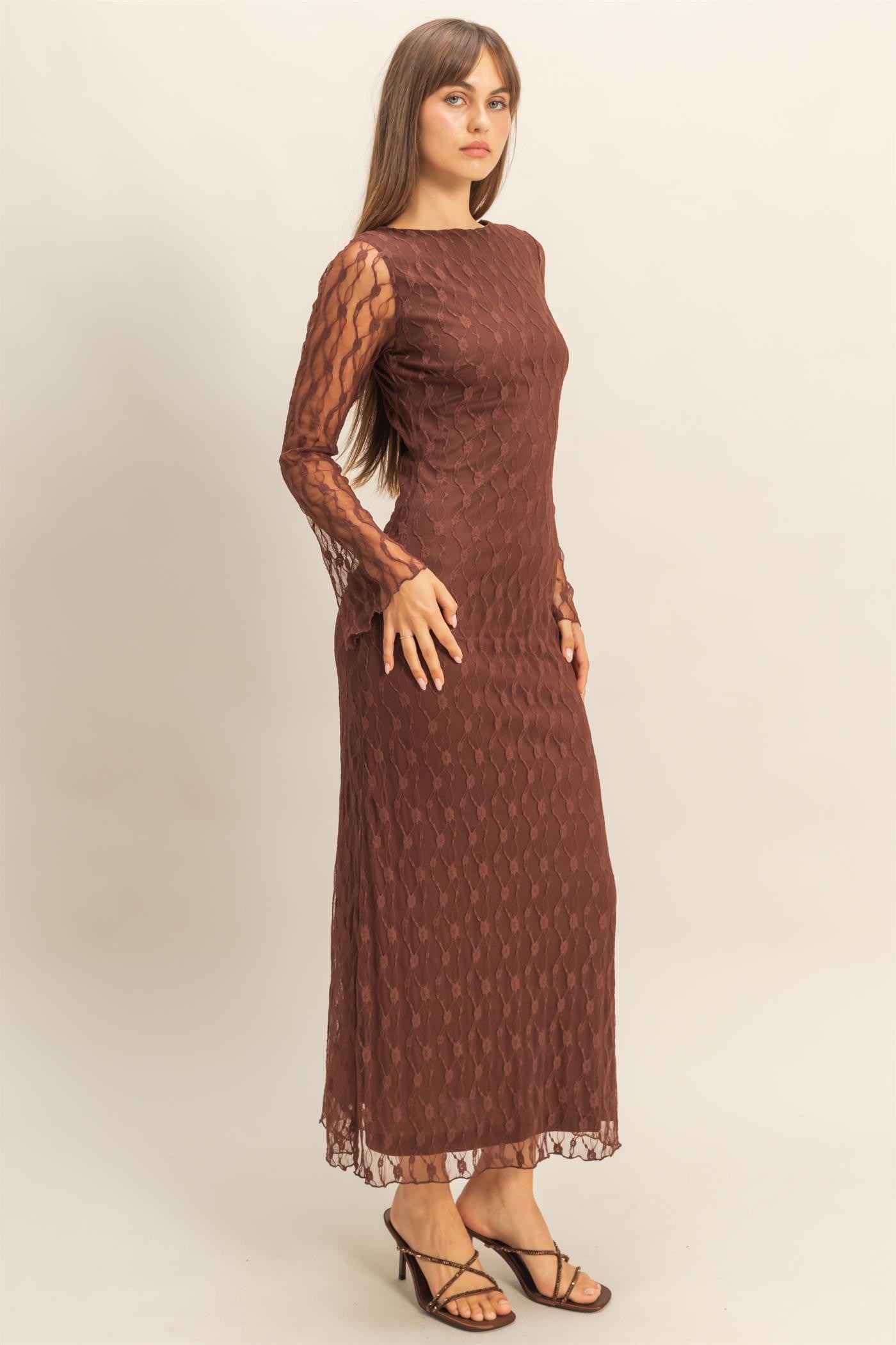 lace overlay dress maxi Floral Lace Overlay Maxi Dress