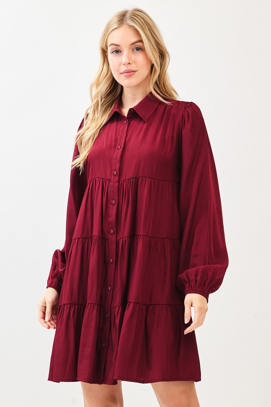 burgundy long sleeve shirt dress Moxiu Maxi Shirt Dress for Women Linen,Womens Long Sleeve Cotton Linen Button Down Tshirt Dresses Solid Color V Neck Waist Summer Casual Loose Fit Pocket Blouse Dress