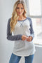 Navy Raglan Long Sleeve T-Shirt