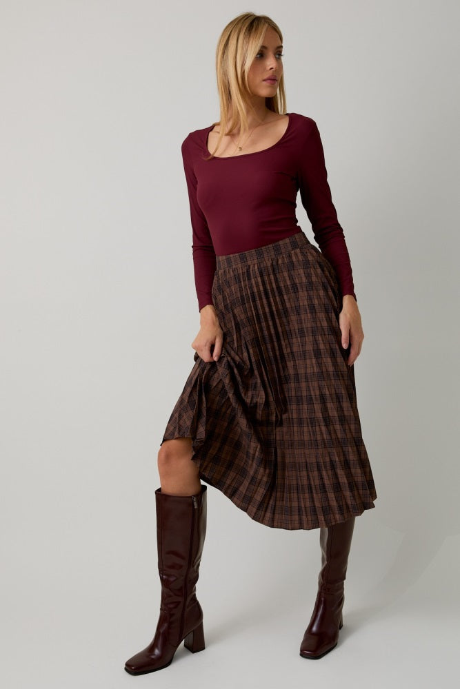 Contrast Tan Velvet Skirt Boutique Skirts Womens Collared Velvet