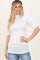 White Soft Brushed Knit Mock Neck Top