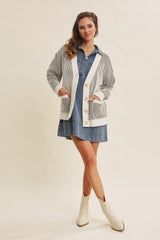 Olive Pocketed Button Front Cardigan