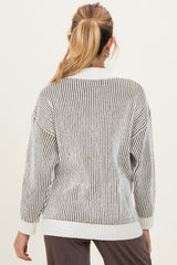 Olive Pocketed Button Front Maternity Cardigan